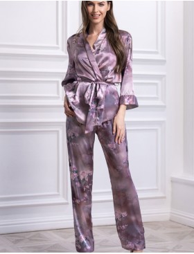 Шелковый комплект тройка Mia-Amore AURORA 3638, Цвет: античная роза, Размеры: M, изображение 5