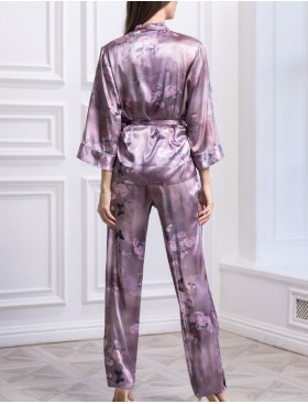 Шелковый комплект тройка Mia-Amore AURORA 3638, Цвет: античная роза, Размеры: M, изображение 2