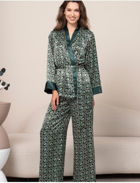 Пижама тройка из шёлка Mia-Amore BERGAMO 4307, Цвет: мультицвет, Размеры: 2XL