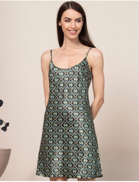 Короткая шёлковая сорочка Mia-Amore BERGAMO 4380, Цвет: мультицвет, Размеры: 3XL