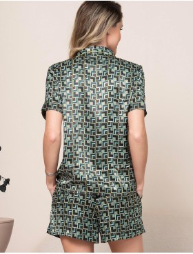 Шелковая пижама с принтом Mia-Amore BERGAMO 4382, Цвет: мультицвет, Размеры: 3XL, изображение 2