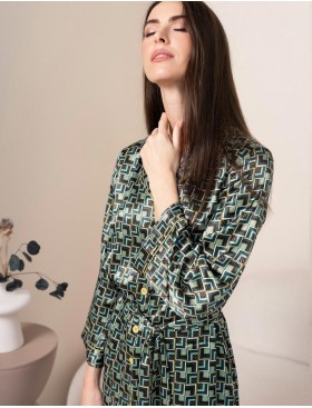 Рубашка-халат на пуговицах Mia-Amore BERGAMO 4384, Цвет: мультицвет, Размеры: 2XL, изображение 4