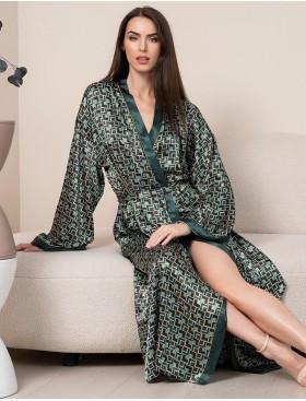 Длинный халат из шелка Mia-Amore BERGAMO 4389, Цвет: мультицвет, Размеры: L/XL, изображение 3