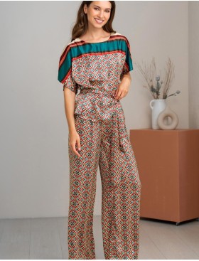 Пижама из шёлка Mia-Amore BRIANNA 4336, Цвет: мультицвет, Размеры: M