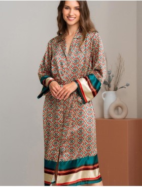 Удлиненная  рубашка халат Mia-Amore BRIANNA 4337, Цвет: мультицвет, Размеры: 3XL, изображение 3