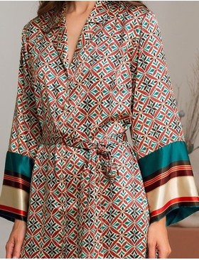 Удлиненная  рубашка халат Mia-Amore BRIANNA 4337, Цвет: мультицвет, Размеры: 3XL, изображение 4