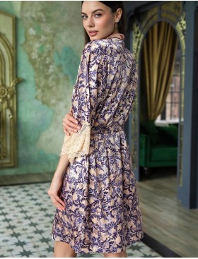 Халат-кимоно из атласа Mia-Amore CAROL 7383, Цвет: мультколор, Размеры: L/XL, изображение 2