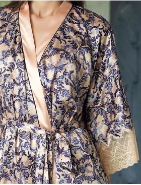 Халат-кимоно из атласа Mia-Amore CAROL 7383, Цвет: мультколор, Размеры: L/XL, изображение 4