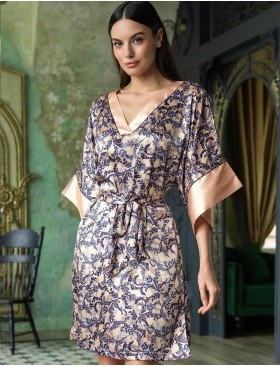 Короткая туника из атласа Mia-Amore CAROL 7384, Цвет: мультколор, Размеры: 4XL/5XL, изображение 3