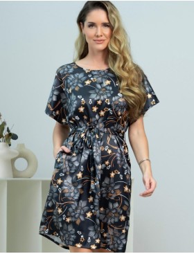 Туника атласаня Mia-Amore ELSA 7491, Цвет: темно-синий, Размеры: 2XL/3XL