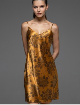 Короткая атласная сорочка Mia-Amore ELSA 7531, Цвет: бронзовый, Размеры: 2XL