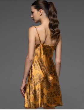 Короткая атласная сорочка Mia-Amore ELSA 7531, Цвет: бронзовый, Размеры: 2XL, изображение 2