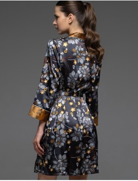 Домашняя рубашка халат Mia-Amore ELSA 7537, Цвет: темно-синий, Размеры: 3XL, изображение 2