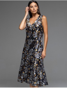 Сорочка на широких бретелях Mia-Amore ELSA 7538, Цвет: темно-синий, Размеры: 2XL