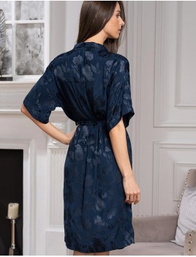 Удлинённая рубашка халат Mia-Amore ENRIKA 4405, Цвет: темно-синий, Размеры: 4XL, изображение 2