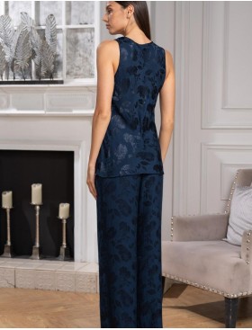 Пижама тройка с жаккардовым рисунком Mia-Amore ENRIKA 4406, Цвет: темно-синий, Размеры: 3XL, изображение 3