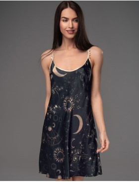 Шёлковая сорочка Mia-Amore GALATEYA 4461, Цвет: черный, Размеры: L