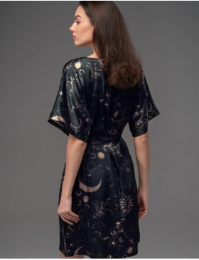 Шёлковая туника Mia-Amore GALATEYA 4465, Цвет: черный, Размеры: 4XL/5XL, изображение 2