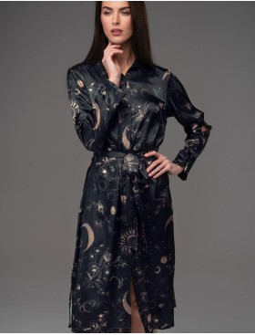 Удлиненная рубашка Mia-Amore GALATEYA 4467, Цвет: черный, Размеры: 3XL