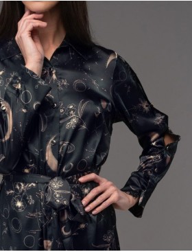 Удлиненная рубашка Mia-Amore GALATEYA 4467, Цвет: черный, Размеры: 3XL, изображение 4