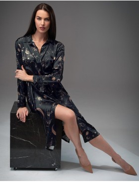 Удлиненная рубашка Mia-Amore GALATEYA 4467, Цвет: черный, Размеры: 3XL, изображение 3