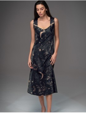 Сорочка на широких бретелях Mia-Amore GALATEYA 4468, Цвет: черный, Размеры: 3XL, изображение 3