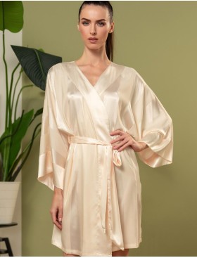 Атласный халат кимоно Mia-Amore ILONA 7543 шампань, Цвет: шампань, Размеры: L/XL