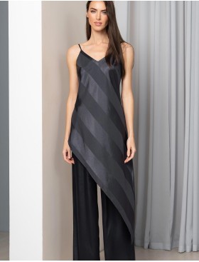 Атласный комплект Mia-Amore ILONA 7544 графит, Цвет: графит, Размеры: S