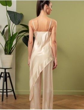 Атласный комплект Mia-Amore ILONA 7544 шампань, Цвет: шампань, Размеры: S, изображение 2