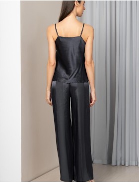 Атласный комплект тройка Mia-Amore ILONA 7545 графит, Цвет: графит, Размеры: M, изображение 4