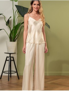 Атласный комплект тройка Mia-Amore ILONA 7545 шампань, Цвет: шампань, Размеры: M, изображение 2