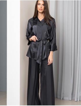 Пижама атласная Mia-Amore ILONA 7546 графит, Цвет: графит, Размеры: S