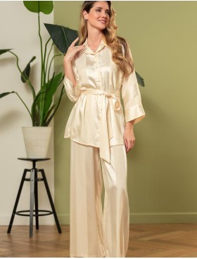 Пижама атласная Mia-Amore ILONA 7546 шампань, Цвет: шампань, Размеры: S