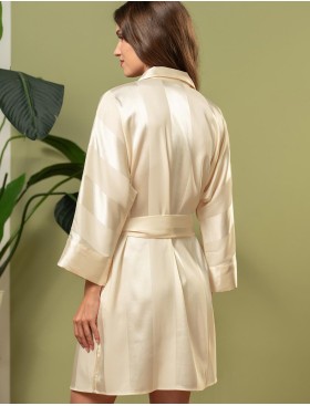 Рубашка халат из атласа Mia-Amore ILONA 7547 шампань, Цвет: шампань, Размеры: L/XL, изображение 3