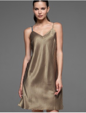 Атласная сорочка с узором Mia-Amore INNA 7520, Цвет: мультколор, Размеры: L