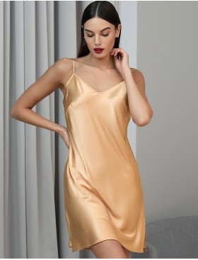 Ночная сорочка шёлк Mia-Amore JARDIN 4020 золотой, Цвет: золотой, Размеры: 3XL, изображение 3