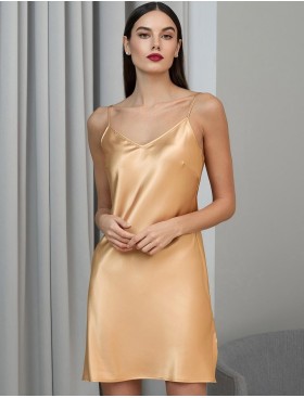 Ночная сорочка шёлк Mia-Amore JARDIN 4020 золотой, Цвет: золотой, Размеры: 3XL, изображение 4