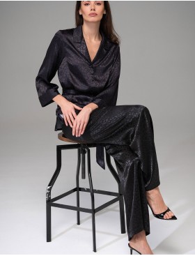 Атласный комплект Mia-Amore JOANNA 7314 черный, Цвет: черный, Размеры: L