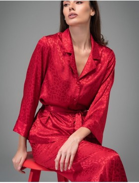 Атласный комплект Mia-Amore JOANNA 7314 красный, Цвет: красный, Размеры: 2XL