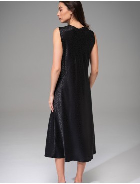 Атласная сорочка большого размера Mia-Amore JOANNA 7318 черный, Цвет: черный, Размеры: 3XL, изображение 3