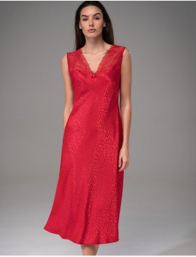 Атласная сорочка большого размера Mia-Amore JOANNA 7318 красный, Цвет: красный, Размеры: XL, изображение 4