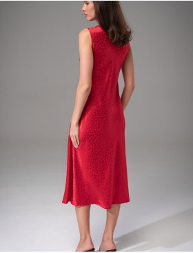 Атласная сорочка большого размера Mia-Amore JOANNA 7318 красный, Цвет: красный, Размеры: XL, изображение 3