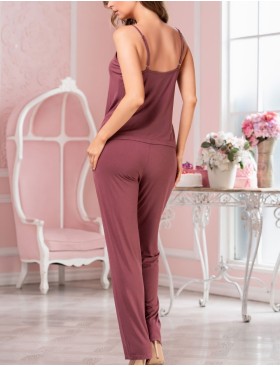 Пижама тройка из вискозы Mia-Amore LETICIA 1676 какао, Цвет: какао, Размеры: XL, изображение 3