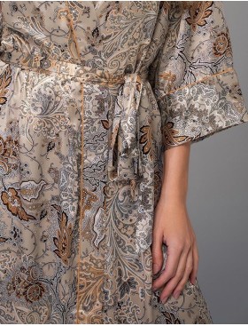 Халат-кимоно из шёлка Mia-Amore LIVIA 4493, Цвет: мультицвет, Размеры: 4XL/5XL, изображение 4