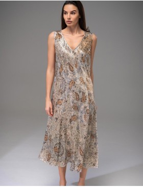 Длинная сорочка из шёлка Mia-Amore LIVIA 4495, Цвет: мультицвет, Размеры: 5XL, изображение 3