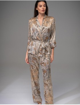 Шёлковый комплект тройка Mia-Amore LIVIA 4497, Цвет: мультицвет, Размеры: 2XL