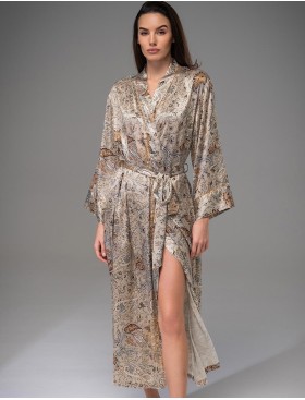 Шёлковый халат женский Mia-Amore LIVIA 4499, Цвет: мультицвет, Размеры: 2XL/3XL