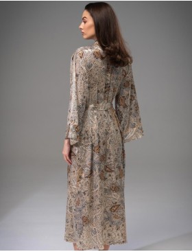 Шёлковый халат женский Mia-Amore LIVIA 4499, Цвет: мультицвет, Размеры: 2XL/3XL, изображение 2