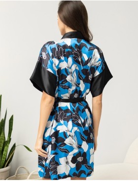 Легкий халат из атласа Mia-Amore MARTINA 7323, Цвет: голубой, Размеры: 2XL/3XL, изображение 2