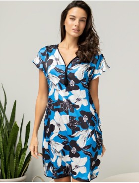 Туника с цветами Mia-Amore MARTINA 7324, Цвет: голубой, Размеры: L/XL